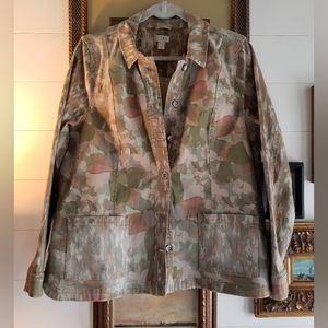 LOGO Jean Jacket/Utility Style, Camo, Size 10